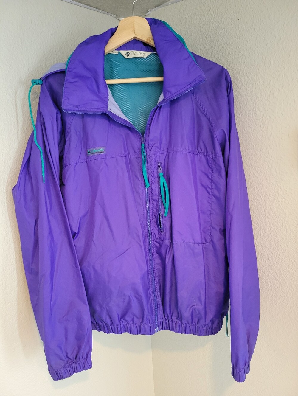 Vintage Columbia Purple Jacket with Teal Accents